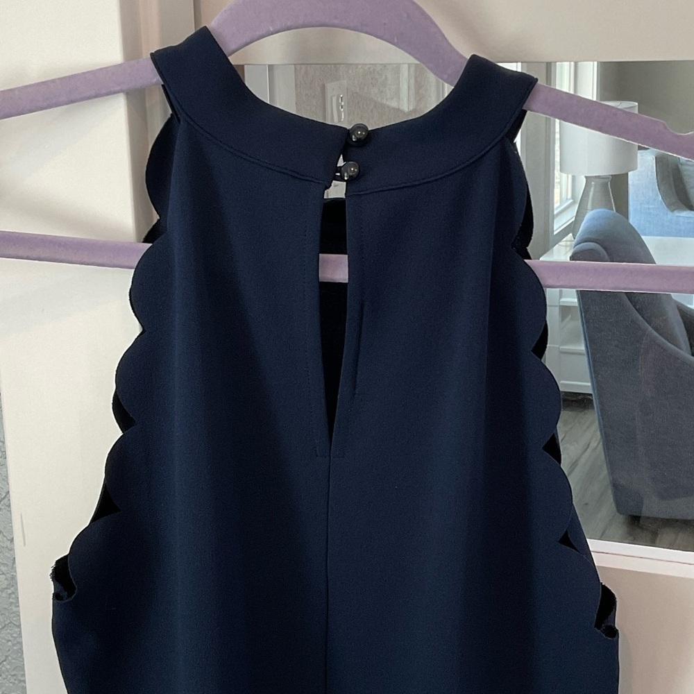 I.N. San Francisco Navy Halter Midi Dress size M - Picture 4 of 12